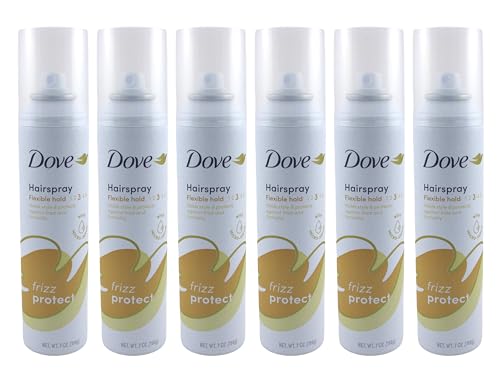 Dove Style + Care Flexible Hold Hairspray, Strong Hold 7 oz (Pack of 6)