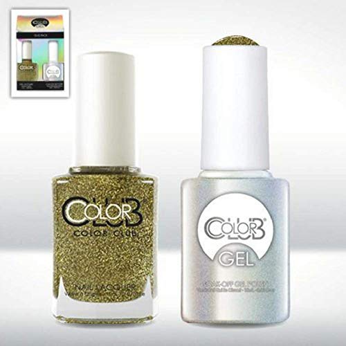 Color Club Gold Glitter Color Club Gel + Lacquer Duo Includes 1 Each Of 05kgel780 and 05a780, 0.5 fluid_ounces Beauty & Personal Care Color Club