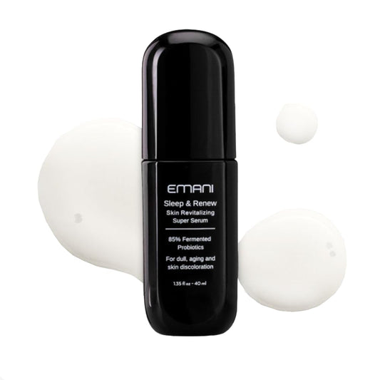 Emani Sleep and Renew Face Serum With Anti Aging and Wrinkle Reducing Properties, Hydrating Serum Contains Fermented Probiotics for Dull and Aging