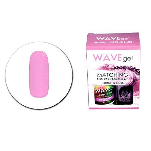 WAVEGEL Soak-0ff Gel & Nail Lacquer Matching Duo Set - Orchid Lilies - WCG91-91 I 0.5 Oz Beauty & Personal Care WAVE gel