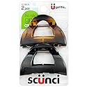 Scunci No-Slip Grip 5.5 cm Jaw Clips, women unisexAll Day Hold, 2-Count Per Pack (1-Pack Total)