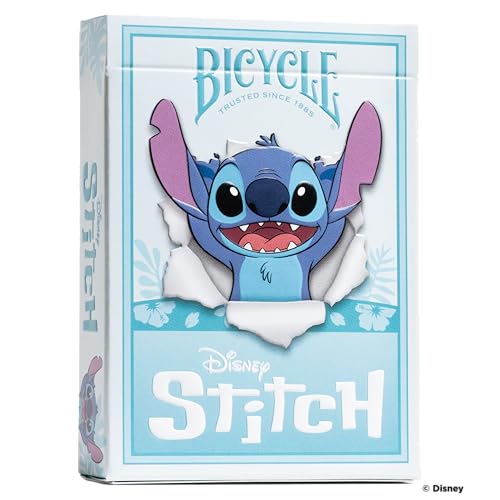Bicycle Disney Stitch Inspired Playing Cards, Standard 52 Deck of Cards, Poker Size, Family & Kids Card Game