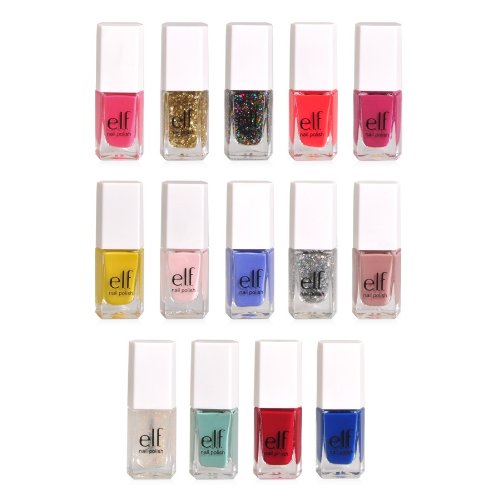 e.l.f. 14 Piece Nail Polish Cube, Brights, 2.8 Fluid Ounce