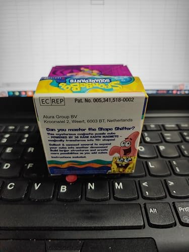 SHASHIBO SpongeBob SquarePants Shape Shifting Box – STEM Magnetic Fidget Cube, Transforms into 70+ Shapes, Mobile App Compatible (Beach Buddies)