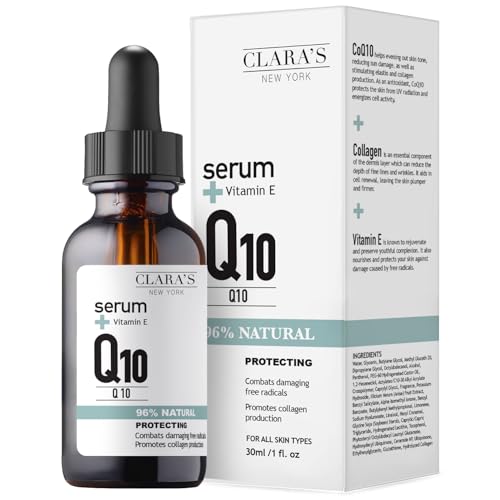 CLARA'S NEW YORK Q10 Facial Serum with Vitamin E - Hydrating, Brightening & Skin-Supportive - 30ml / 1 Fl Oz - Made in USA