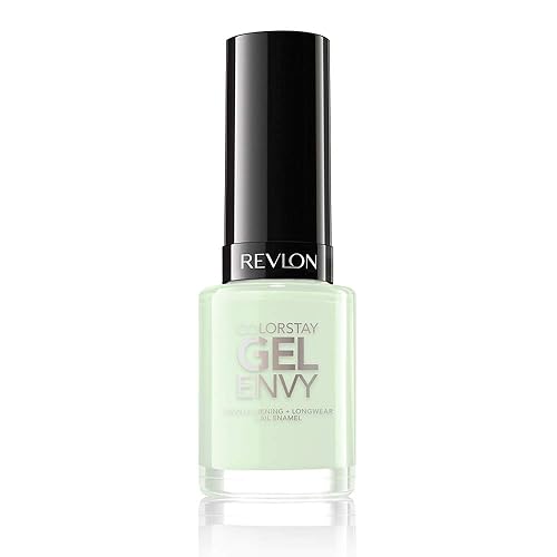 Revlon ColorStay Gel Envy Longwear Nail Polish, with Built-in Base Coat & Glossy Shine Finish, in Blue/Green, 225 Cha-Ching, 0.4 oz
