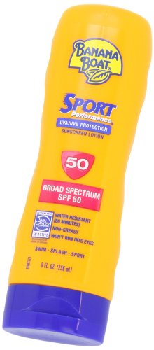 Banana Boat Sunscreen Sport Performance Broad Spectrum Sun Care Sunscreen Lotion - SPF 50, 8 Fl Oz (Pack of 1)