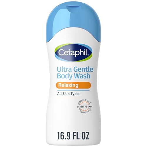 Cetaphil Ultra Gentle Relaxing Body Wash, For Dry to Normal, Sensitive Skin, 16.9oz, with Aloe Vera, Calendula, Vitamin B5, Hypoallergenic