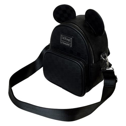 Loungefly Mickey Mouse Checkered Texture Convertible Mini Backpack & Crossbody Bag