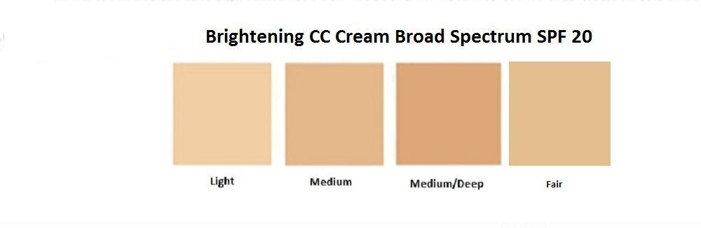 Brightening Color Correcting CC Cream SPF 20 mediam coverage - 4 in 1 - Foundation sunscreen anti aging moisturizer (Medium)