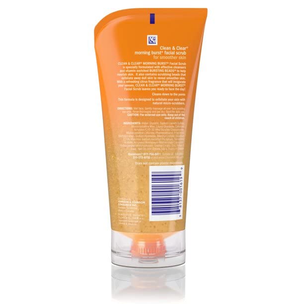 Clean & Clear Morning Burst Facial Scrub For All Skin Types,5 Fl Oz (Pack of 2)