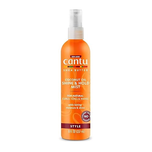 Cantu Shea Butter Coconut Oil Shine And Hold Mist Spray 8 Ounce (Pack of 2)