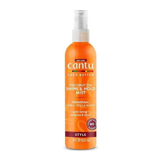 Cantu Shea Butter Coconut Oil Shine And Hold Mist Spray 8 Ounce (Pack of 2)