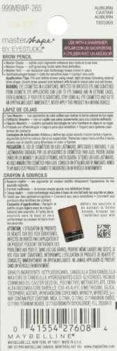 Maybelline New York Eye Studio Master Shape Brow Pencil, Auburn, 0.02 Fluid Ounce