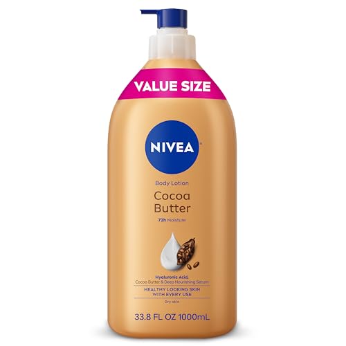 NIVEA Cocoa Butter Body Lotion for Dry Skin with Hyaluronic Acid, 33.8 Oz Beauty and Personal Care NIVEA Default Title