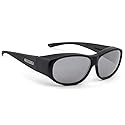 Jonathan Paul Fitovers Sunni Small Satin Black Polarvue Grey Sunglasses