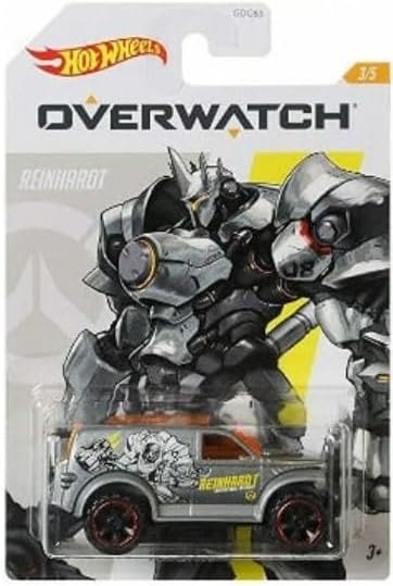 Hot Wheels Overwatch Car Series Die‑Cast 5‑Pack Bundle- Tracer, Soldier:76, Reinhardt, D.Va & Roadhog | Licensed Blizzard Collectible | 1:64 Scale