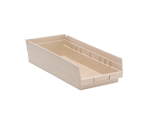 Quantum Storage QSB108 Hanging Plastic Shelf Bin Storage Containers - 17-7/8" x 8-3/8" x 4" - 10 Pack