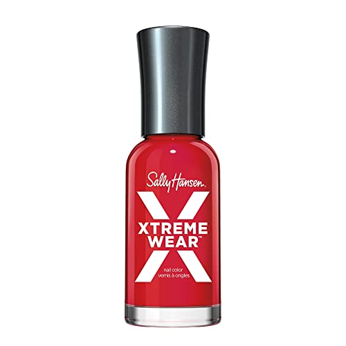Sally Hansen Xtreme Wear, Pucker Up, Long Lasting, Chip Resistant, Opaque, Shiny Red Nail Polish