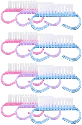 12-Pack Handle Grip Nail Brush(assorted color), Fingernail Scrub Cleaning Brushes for Toes and Nails Cleaner, Pedicure Brushes for Men and Women Beauty and Personal Care YOFAN Default Title