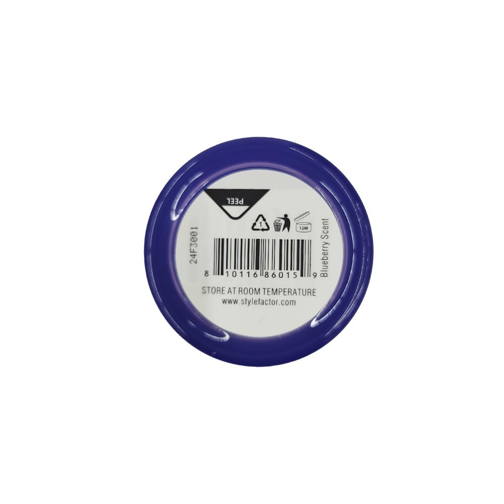 Style Factor EDGEBOOSTER Strong Hold Water-Based Pomade 0.85 Oz Mini Travel Size (0.85 Fl Oz (Pack of 1), Blueberry)
