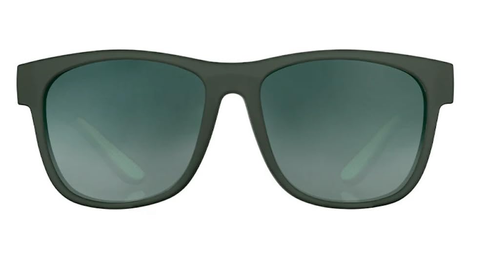 goodr Mint Julep Electroshocks Polarized Sunglasses for Men & Women, Large Sized (BFG), Dark Green Solid Frame with Green Gradient Lenses, UV400