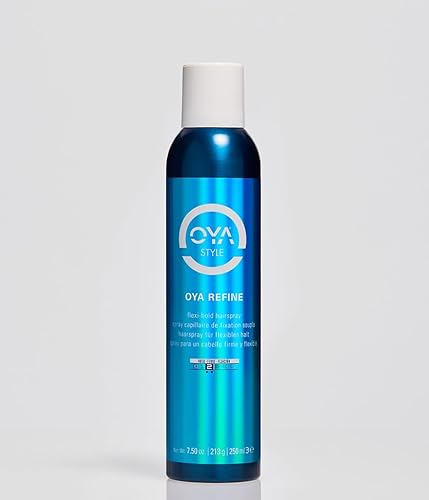 OYA REFINE Flexi-Hold Hairspray - Lightweight Flexible Hold Finishing Hair Spray for Fine Medium Hair - Volumizing Fast Drying Aerosol Shaper for All