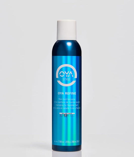 OYA REFINE Flexi-Hold Hairspray - Lightweight Flexible Hold Finishing Hair Spray for Fine Medium Hair - Volumizing Fast Drying Aerosol Shaper for All