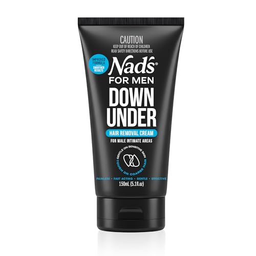 Nad's For Men Down Under Hair Removal Cream - Gentle Depilatory for Body, for Intimate areas, painless, soothing and suitable for all Skin and Hair
