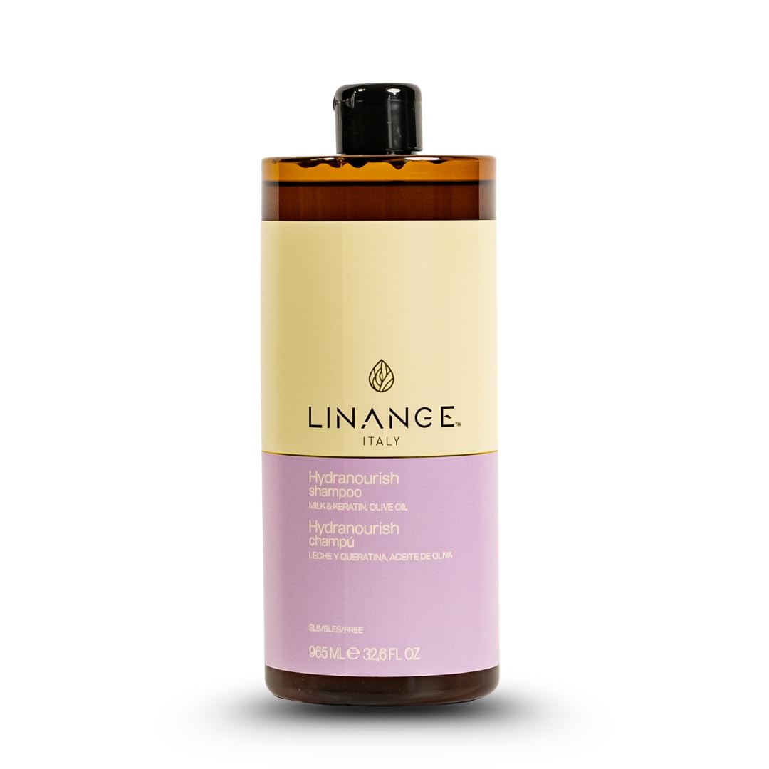 Linange Milk & Keratin Set: 33.8 Oz Shampoo, 33.8 Oz Mask, 8.45 Oz Leave-in Conditioner Spray (Free Starry Sexy Kiss Lip Plumping)