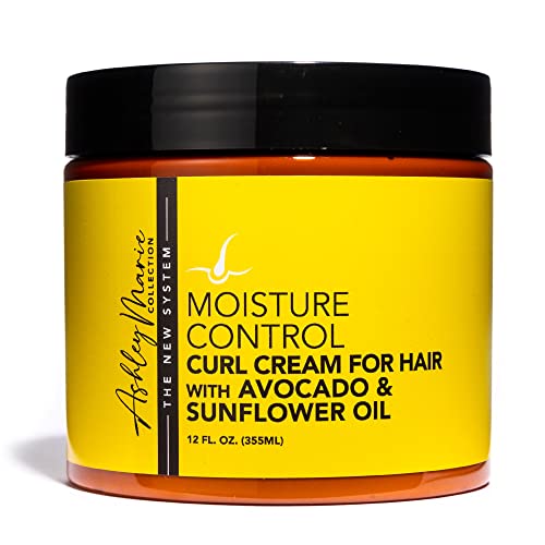 The Hair Diagram - Ashley Marie Moisture Control Curl Cream with Avocado & Sunflower Oil - Natural Ingredients - Anti Frizz Curly Hair Styling Cream