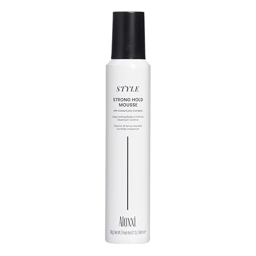 ALOXXI Strong Hold Mousse Volumizing Foam for Long-Lasting Fullness and Humidity Protection, 6.7 Oz