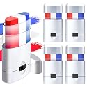 4 Pack Red White Blue Face Paint, USA Flag Color Stripe Stick, Patriotic Face Body Painting for Sports Parties, 4th of July, Parades Accessories
