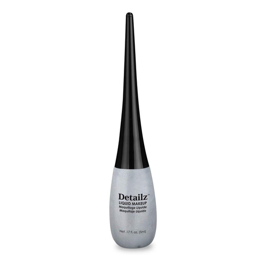 Mehron Makeup Detailz Fine Tip Liquid Makeup | Fine Point Eyeliner| Professional Liquid Face Paint & Eyeliner .17 fl oz (5 ml) (Silver)