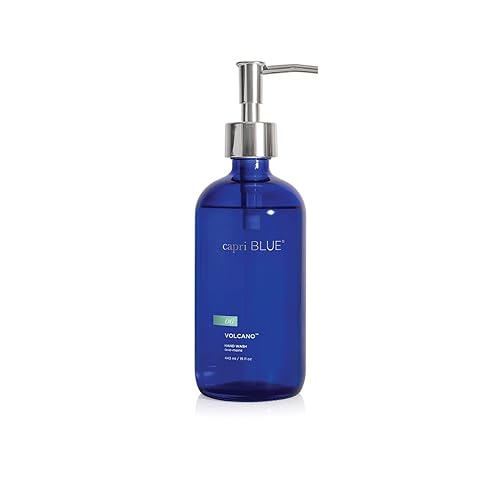 Capri Blue Hand Wash Soap - Liquid Luxury Hand Soap - Tropical & Fruity Scented Moisturizing Wash - Refillable Glass Pump Bottle - No Added Gluten