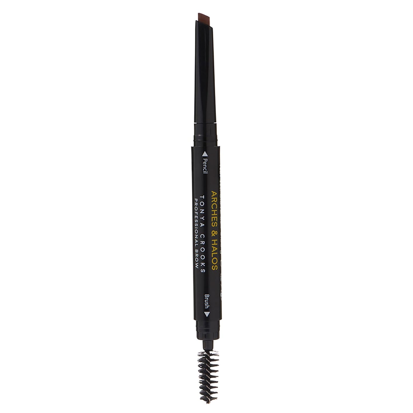 Arches & Halos Angled Brow Shading Pencil - Double Sided Eyebrow Filler and Spoolie - Angled Brush Design for Precise Shaping and Styling - Buildable