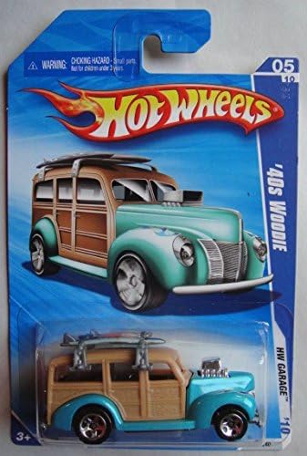 Hot Wheels 2010 HW GARAGE TEAL/TAN '40S WOODIE 5/10