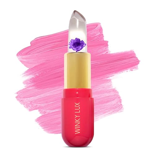 Winky Lux Flower Balm, pH Lip Balm, Color Changing Lipstick and Tinted Lip Balm, Vegan & Cruelty Free Hydrate & Plump, Sheer Pink Lipstick, Purple Beauty and Personal Care Winky Lux