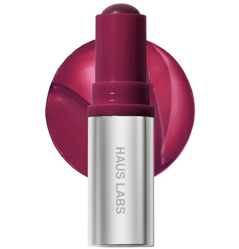 HAUS LABS BY LADY GAGA Color Fuse Lip + Cheek Blush Balm Stick in Glassy Acai & ENTEL Aloe Vera Sheet Masque (BONUS)