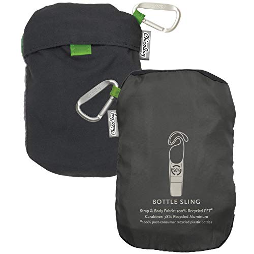 ChicoBag rePETe Water Bottle Sling w/Strap, Carabiner Clip, Built-In Pouch, & Convenient Pockets | Eco-Conscious | Perfect for Walks, Hikes, Outdoor