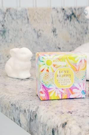 Greenwich Bay Trading Easter Gift Set- 2 Soap Bar Easter Bunny Set- Love Bunny White Decorative Soaps - Enriched with Shea Butter, Cocoa Butter, Sweet