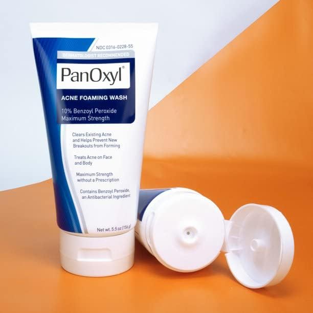 PanOxyl Foaming Acne Wash Maximum Strength 5.5 oz (Pack of 3) (09855)