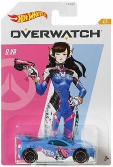 Hot Wheels Overwatch Car Series Die‑Cast 5‑Pack Bundle- Tracer, Soldier:76, Reinhardt, D.Va & Roadhog | Licensed Blizzard Collectible | 1:64 Scale