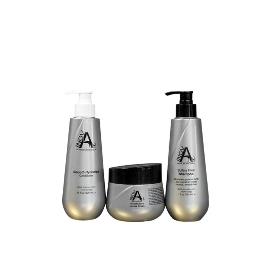 Inova Professional Madison Collection Smooth Protection Shampoo 11 oz. Smooth Hydration Conditioner 11 oz. Miracle Mask Intense Repair (Strong) 10.2 Beauty & Personal Care Inova Professional