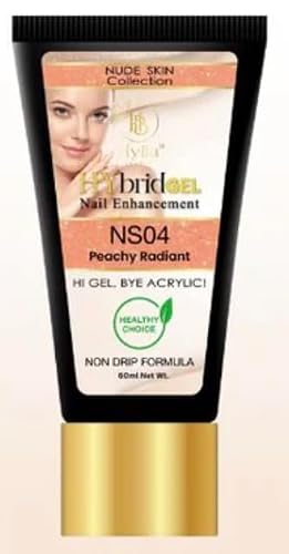 HyGEL Hybrid Nail Gel, Nude Skin Collection SINGLES, 60ml (Peachy Radiant, NS04) Beauty & Personal Care HYBA