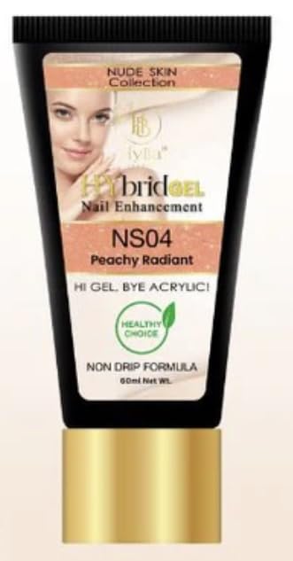 HyGEL Hybrid Nail Gel, Nude Skin Collection SINGLES, 60ml (Peachy Radiant, NS04) Beauty & Personal Care HYBA