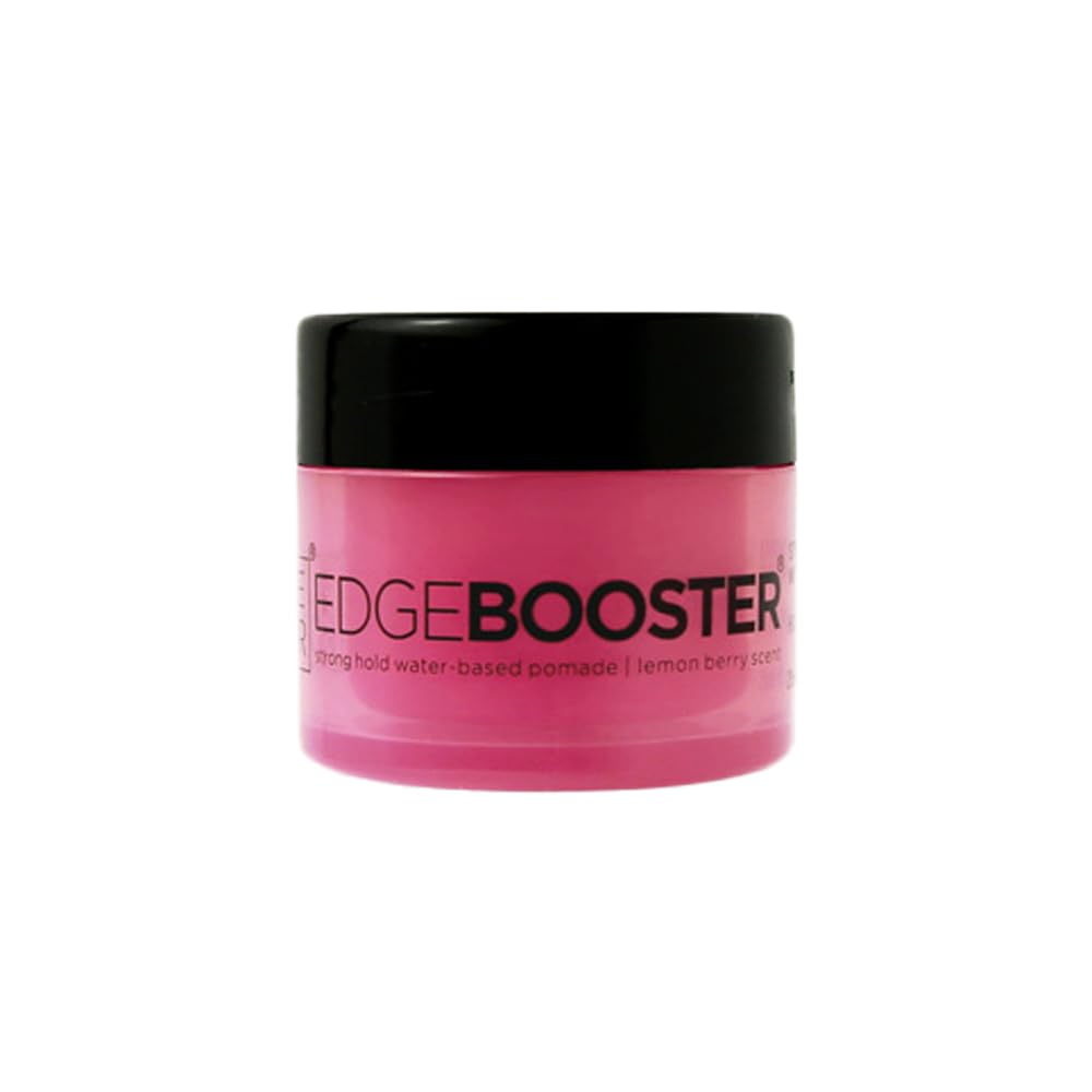 Style Factor EDGEBOOSTER Strong Hold Water-Based Pomade 0.85 Oz Mini Travel Size (0.85 Fl Oz (Pack of 1), Lemon Berry)