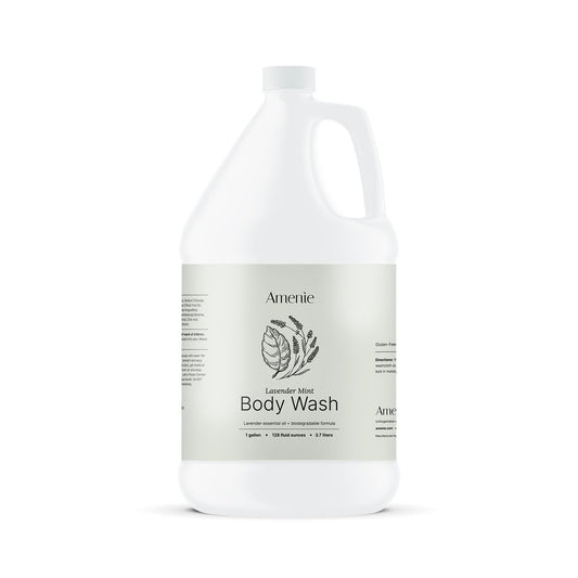 Amenie Lavender Mint Body Wash - 1 Gallon, Refreshing & Nourishing Wash for All Skin Types, Natural & Paraben-free, Bulk Size for Spa & Hotel Use Beauty & Personal Care Amenie