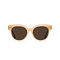 RAEN - Nikol - Womens Modern Cat-Eye Sunglasses UV Protection - Papaya/Vibrant Brown Polarized Lens (Size 52 MM)