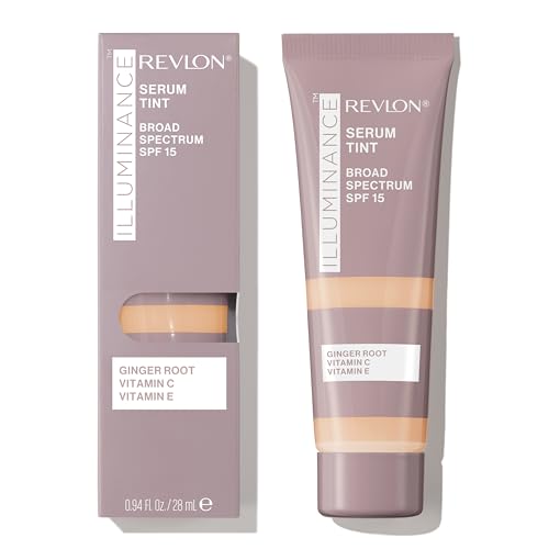 Revlon Illuminance Tinted Serum, Triple Hyaluronic Acid, Evens Out Skin Tone Over Time and Hydrates All Day, SPF 15, 209 Buff Beige, 0.94 fl oz.